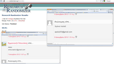 Αποτελέσματα διαγωνισμού με δώρο 2 γούρια!