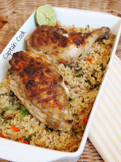 Κοτόπουλο με απίθανο γλάσο & σπυρωτό ρυζάκι!