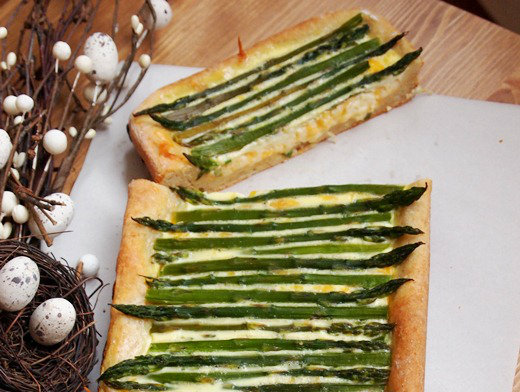 Ανοιξιάτικη Τάρτα με Σπαράγγια