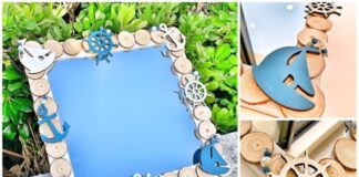 D.I.Υ Διακοσμητικός καθρέφτης με καλοκαιρινά στοιχεία