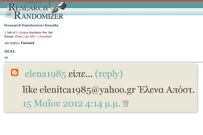 Aποτελέσματα διαγωνισμού"Υποδήματα Γιούλη"(δώρο ένα ζευγάρι πέδιλα)