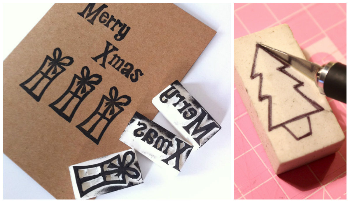 DIY. Xριστουγεννιάτικες στάμπες απο φελλό!